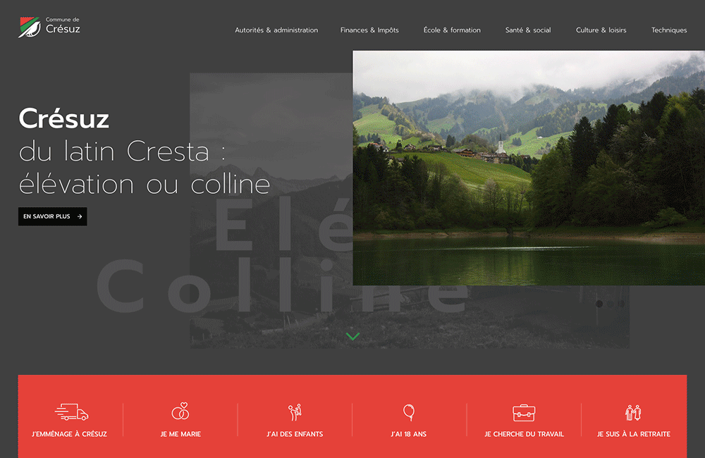 Webdesign Fribourg commune de Crésuz
